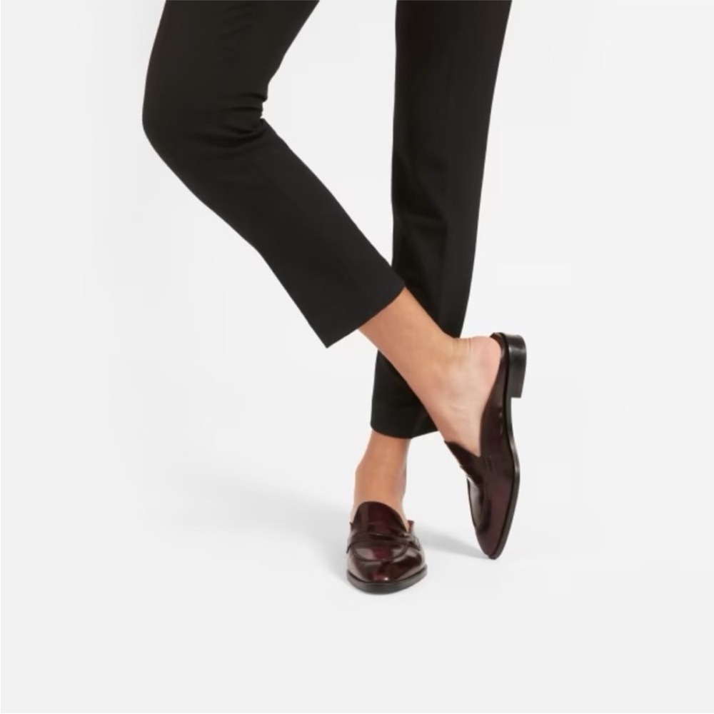 Everlane Modern Penny Loafer Mule Burgundy
